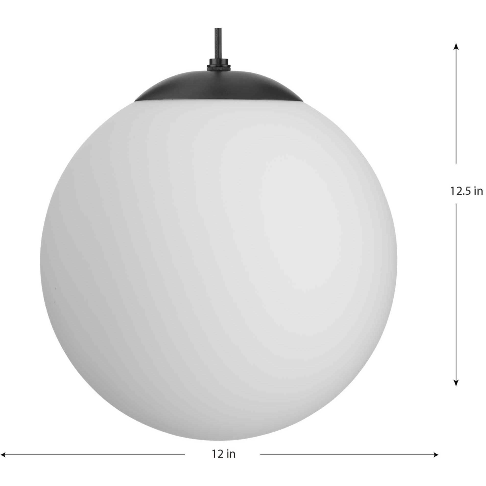 Atwell 1 Light 12 inch Matte Black Pendant Ceiling Light, Large