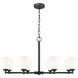 Oren 8 Light 42 inch Matte Black Chandelier Ceiling Light