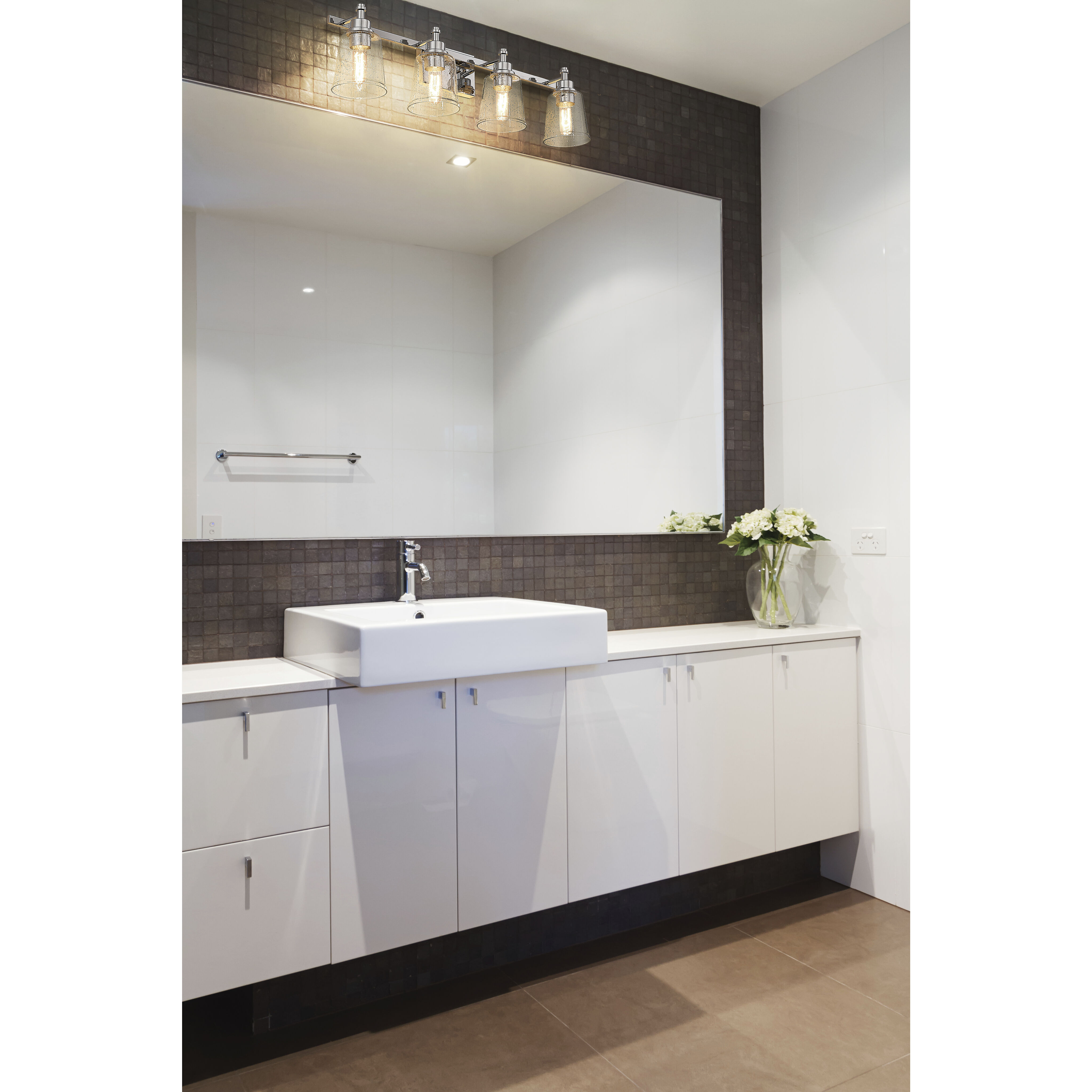 Bohin 4 Light 32 inch Chrome Vanity Wall Light