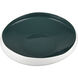 Greer 17.5 X 4 inch Centerpiece Bowl in Matte White and Turquoise Glazed
