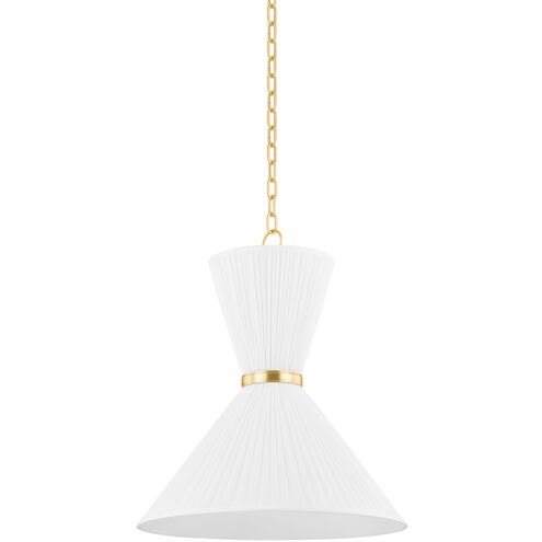 Enid 2 Light 22 inch Aged Brass Pendant Ceiling Light