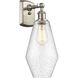 Ballston Cindyrella 1 Light 7 inch Brushed Satin Nickel Sconce Wall Light in Incandescent, Seedy Glass