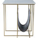 Stephanik Marble & Leather End or Side Table