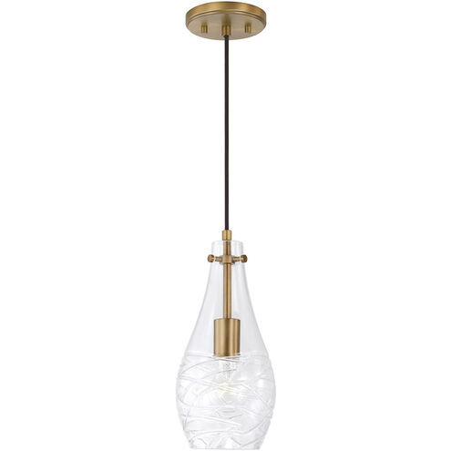 Elijah 1 Light 6 inch Aged Brass Pendant Ceiling Light