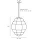 Yahara 35 inch Faux Vellum Chandelier Ceiling Light