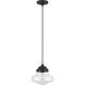 Avondale 1 Light 9 inch Black with Brushed Nickel Accent Mini Pendant Ceiling Light
