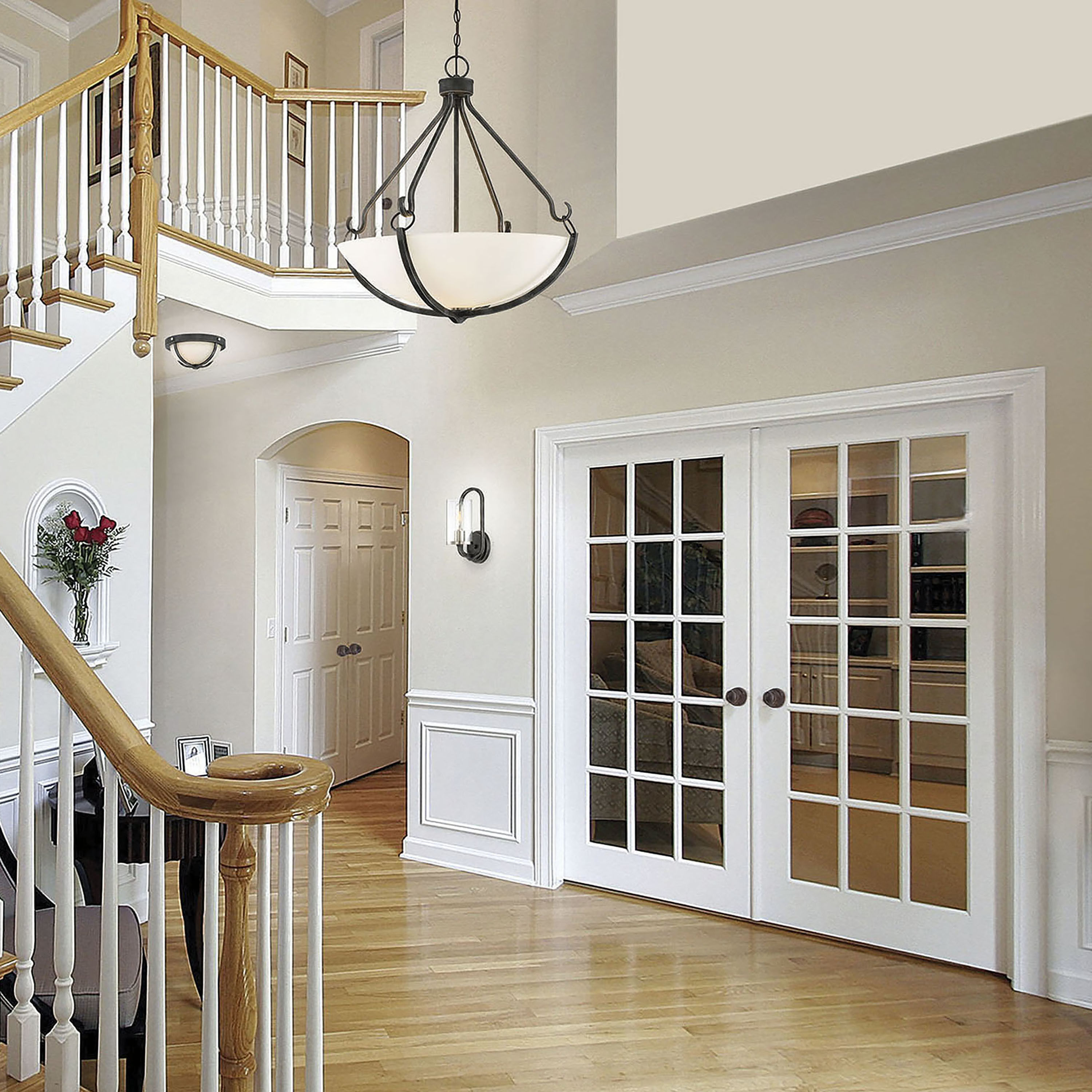 Sherwood 1 Light 6 inch Iron Black and Brushed Nickel Accents Wall Sconce Wall Light