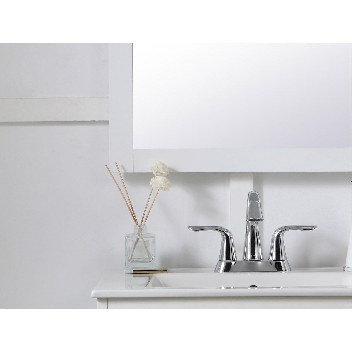 Aqua 36 X 24 inch White Wall Mirror