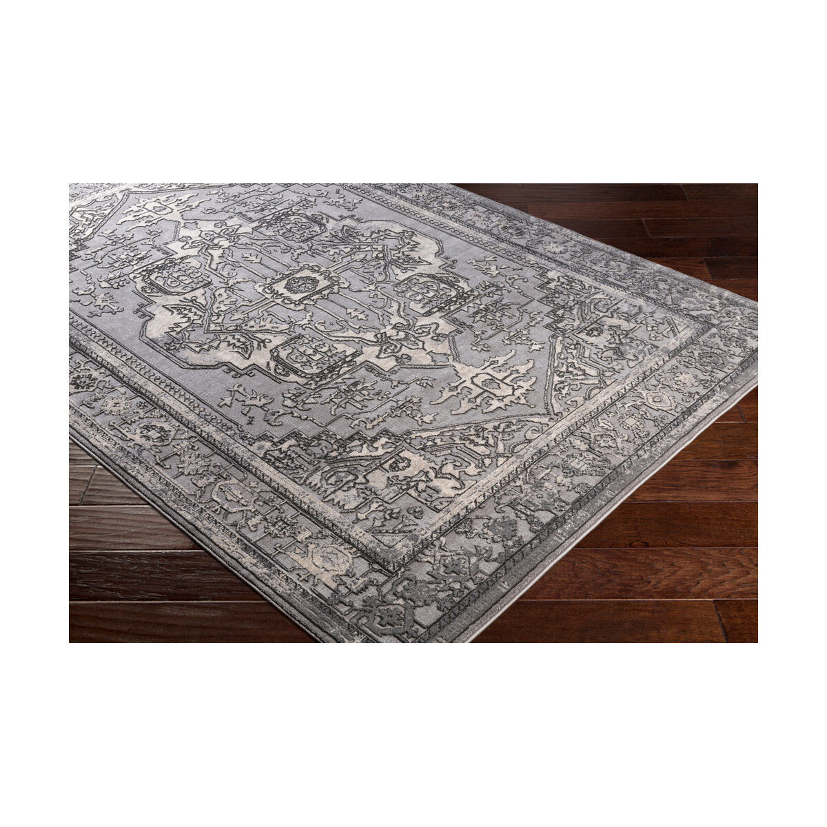 Tibetan 35 X 24 inch Taupe/Medium Gray/Ivory/Charcoal Rugs, Rectangle