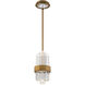 Beyond Silo LED 6 inch Aged Brass Mini Pendant Ceiling Light