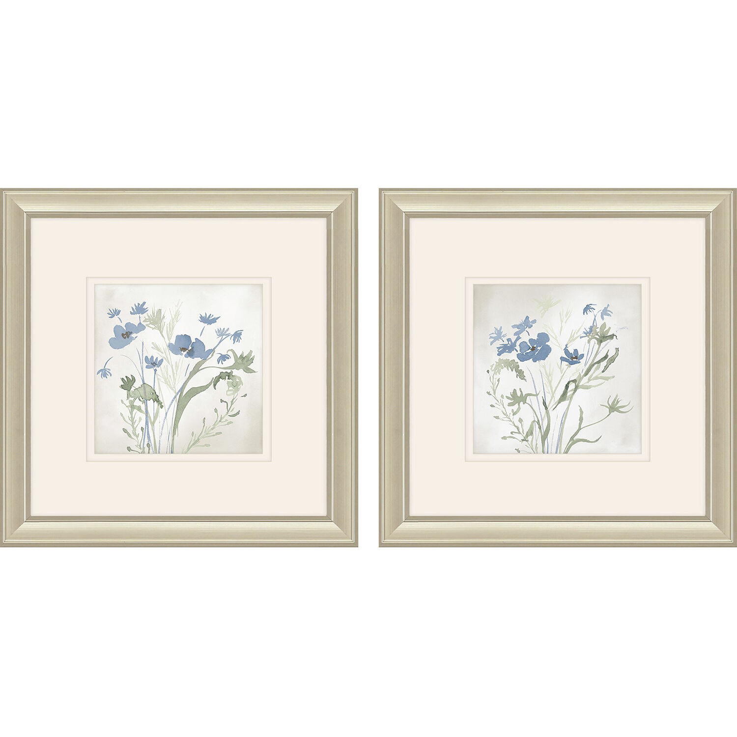 Florals Blue and Green Framed Art, Propac
