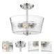 Ingo 2 Light 12 inch Polished Nickel Semi-Flush Ceiling Light