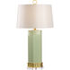 Shayla Copas 33 inch 100.00 watt Pistachio/Antique Gold Leaf/Clear Table Lamp Portable Light