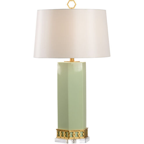Shayla Copas 33 inch 100.00 watt Pistachio/Antique Gold Leaf/Clear Table Lamp Portable Light