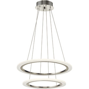 Hyvo LED 25 inch Brushed Nickel Chandelier Round Pendant Ceiling Light