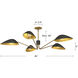 Alora Mood Oscar Pendant Ceiling Light in Aged Gold and Matte Black