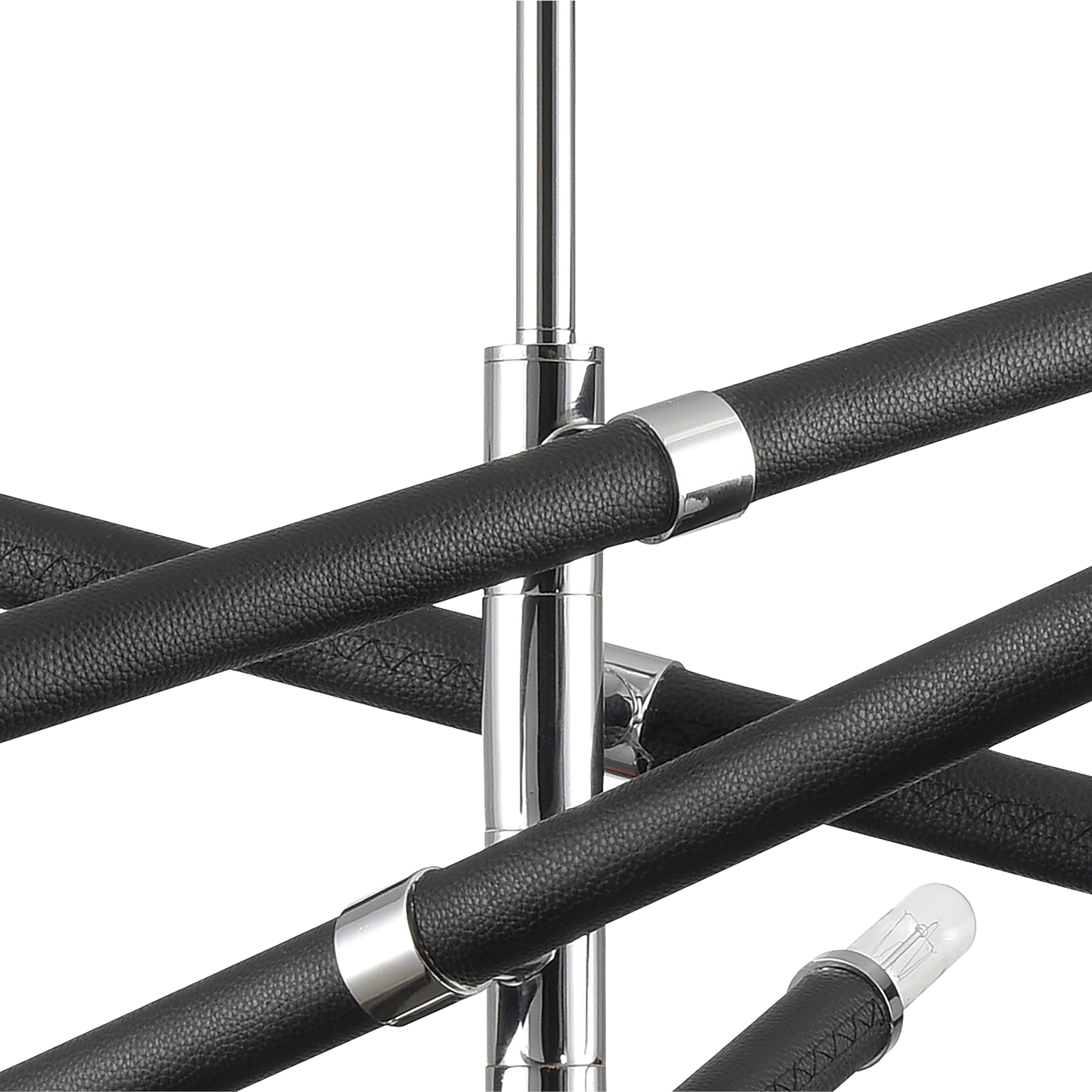 Crosspiece 6 Light 39 inch Black Chandelier Ceiling Light