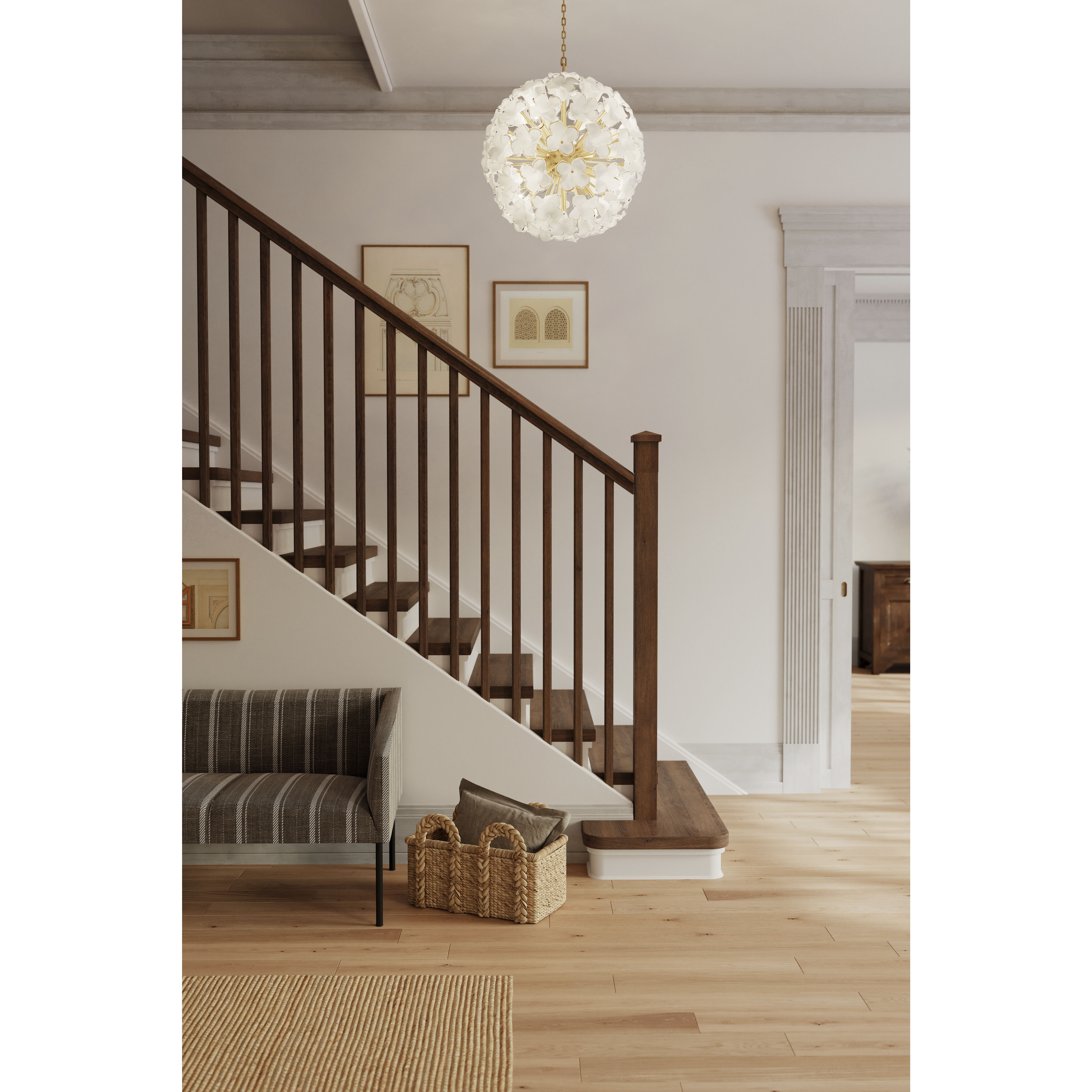 Bloome 8 Light 22 inch Legacy Brass Pendant Ceiling Light