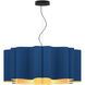 Paulina 31.5 inch Blue Pendant Ceiling Light in Blue/Ash, 32 in, WEP Collection