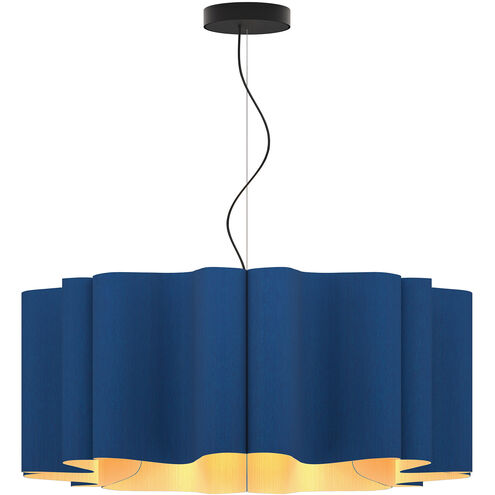 Paulina 31.5 inch Blue Pendant Ceiling Light in Blue/Ash, 32 in, WEP Collection
