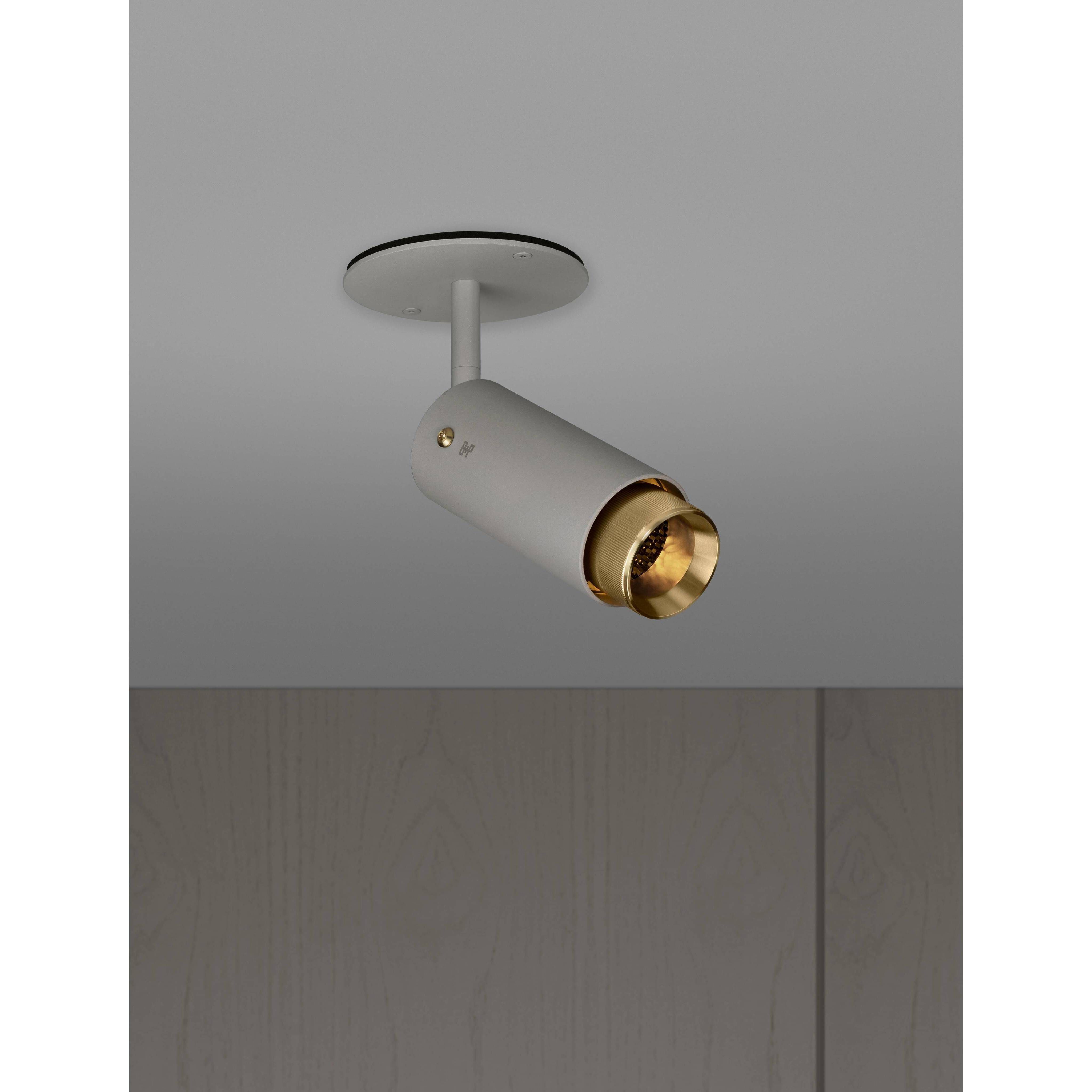 Exhaust Spot 1 Light 110-120 Stone / Brass Spotlight Ceiling Light