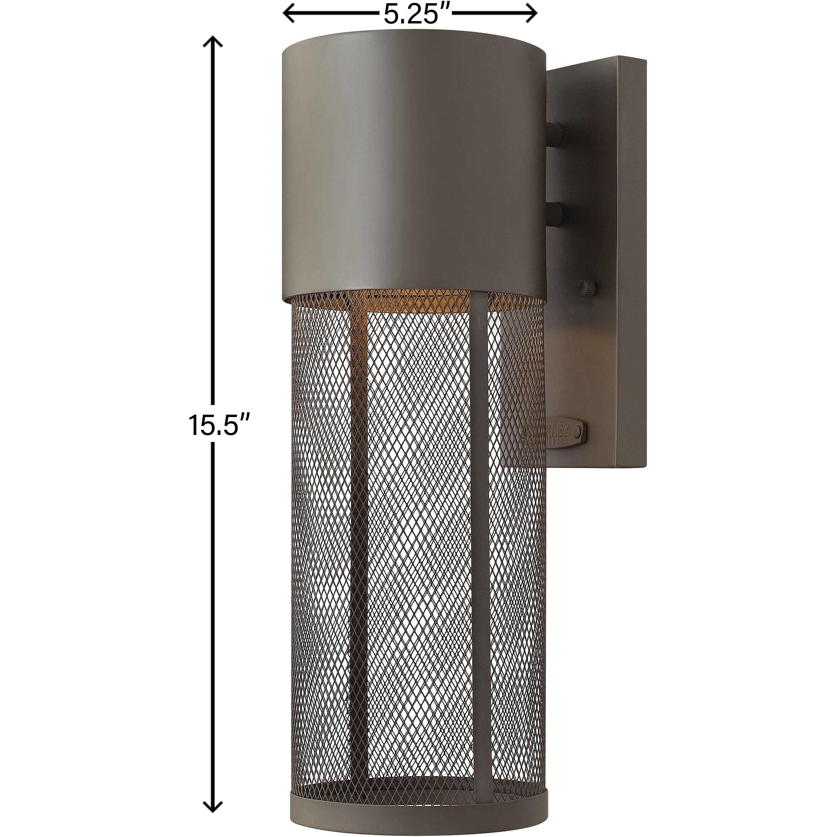 Aria LED 16 inch Buckeye Bronze Outdoor Wall Mount Lantern, Small