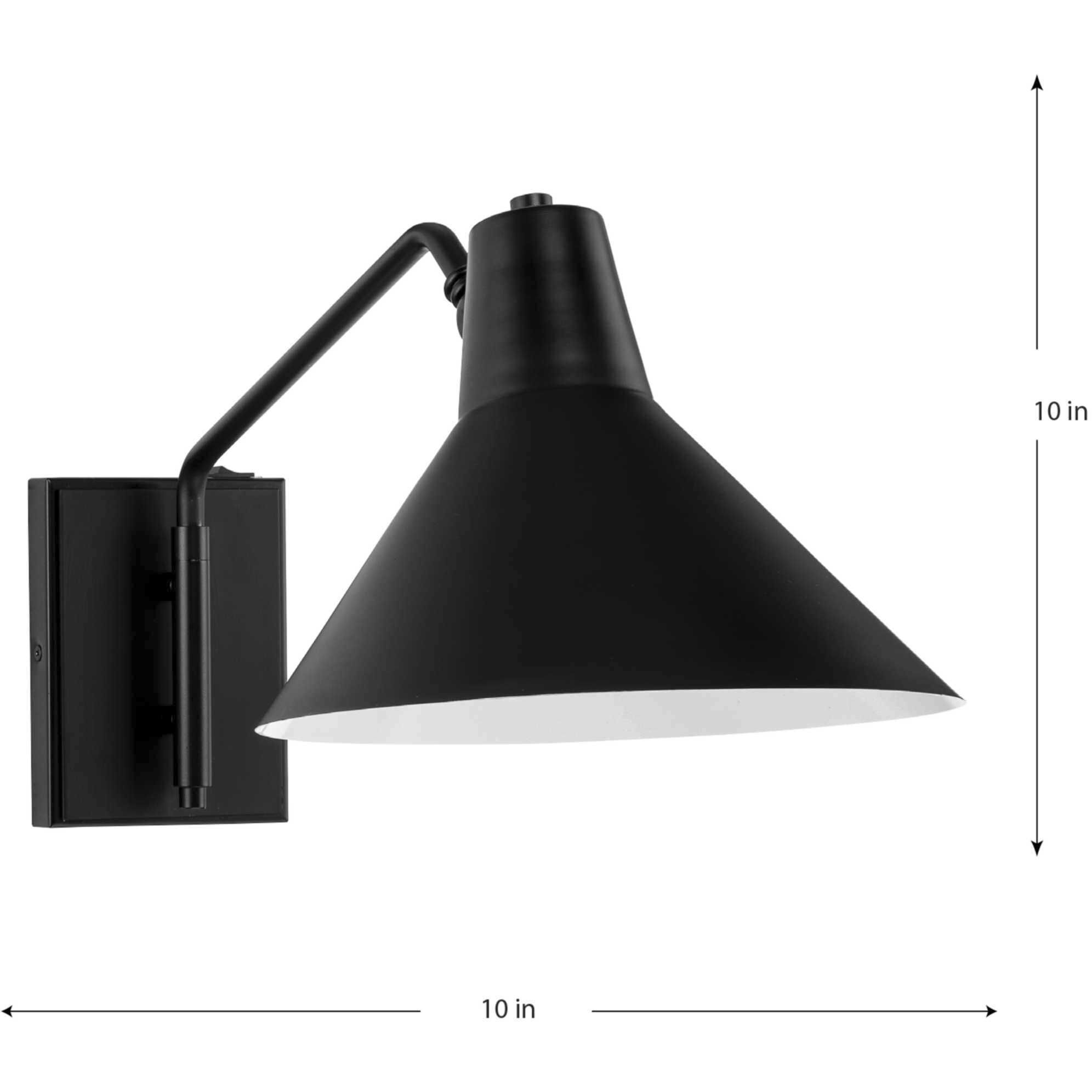 Trimble 1 Light 10 inch Matte Black Wall Bracket Wall Light, Design Series