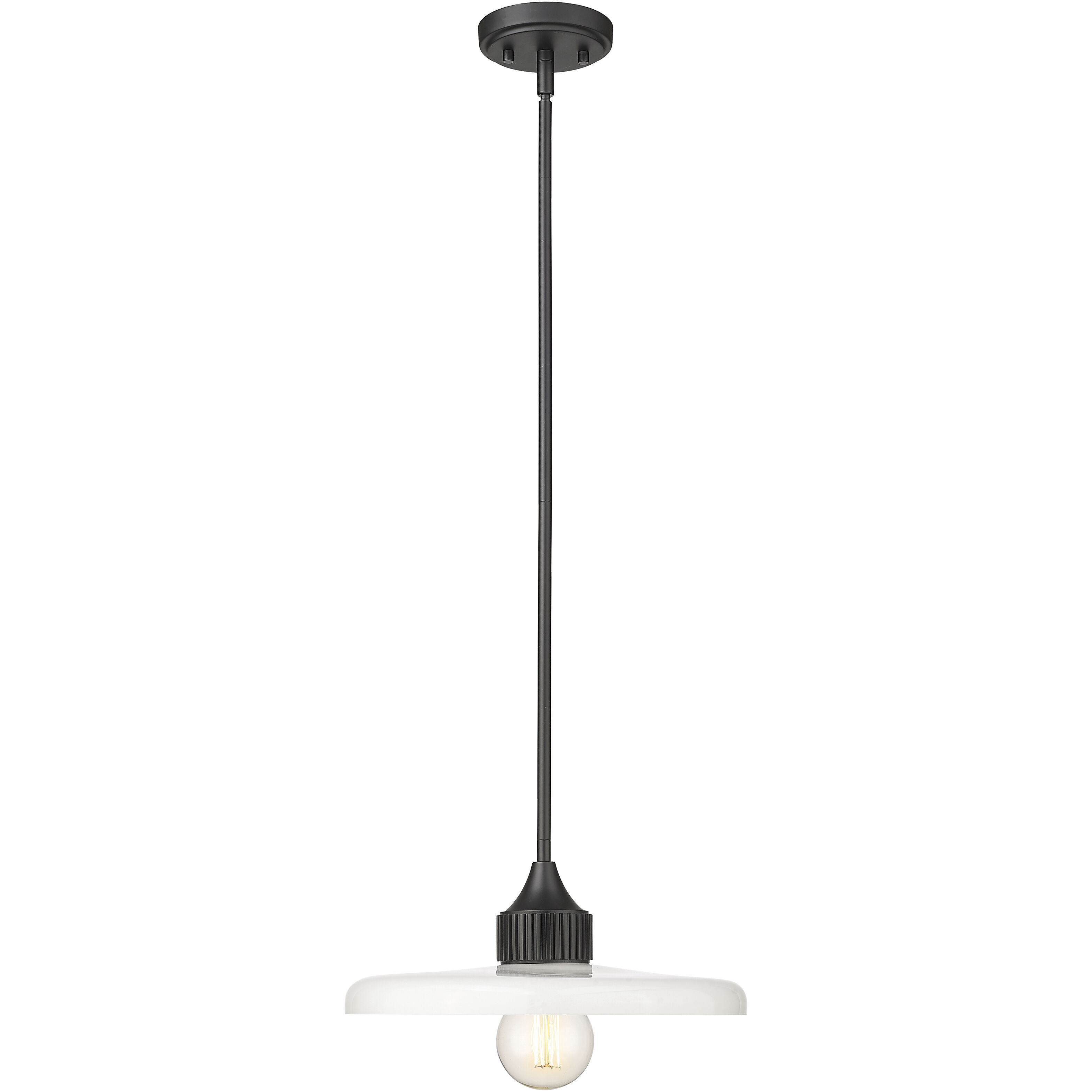 Paloma 1 Light 14 inch Matte Black Pendant Ceiling Light