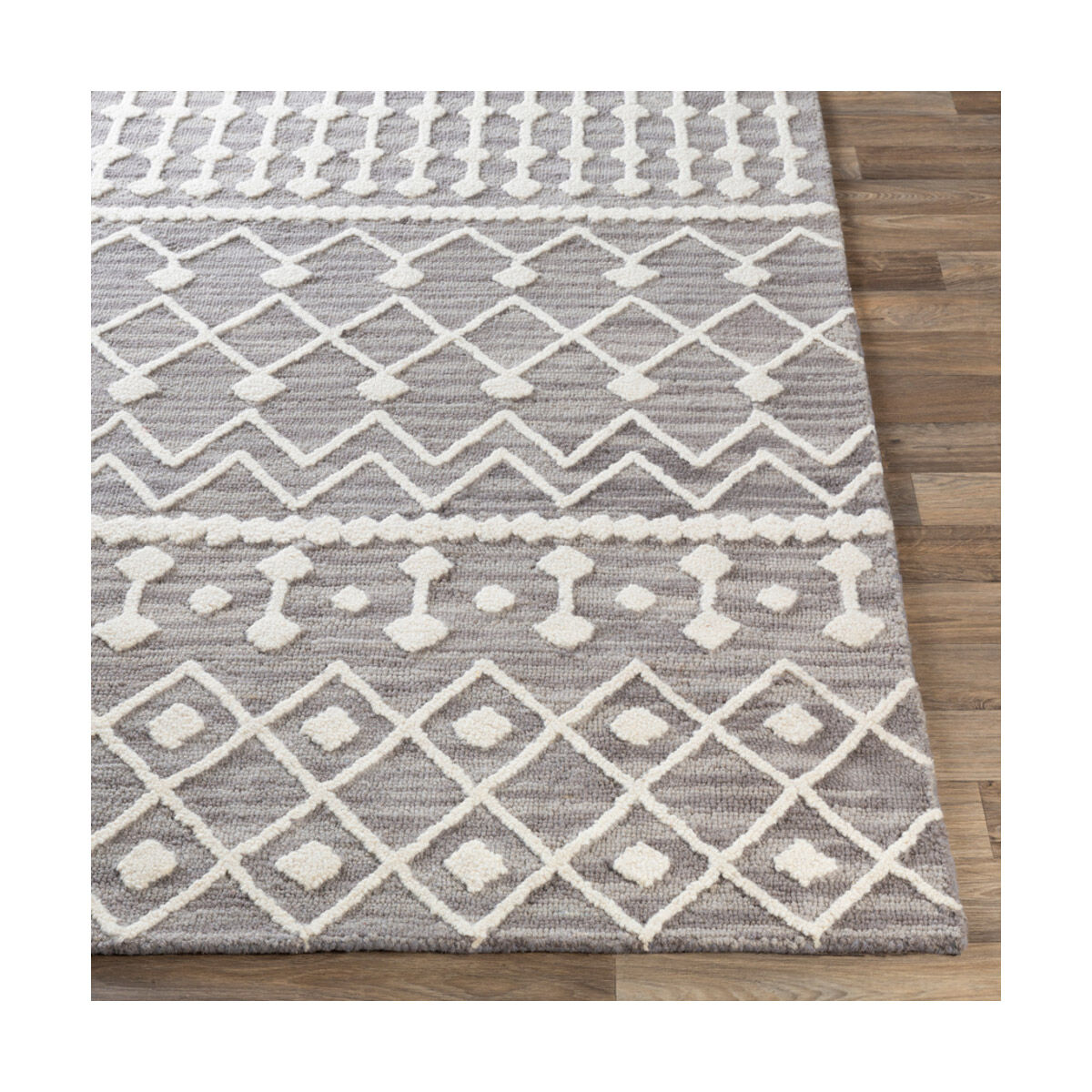 Izmir 108 X 72 inch Charcoal/Light Gray/Ivory Rugs