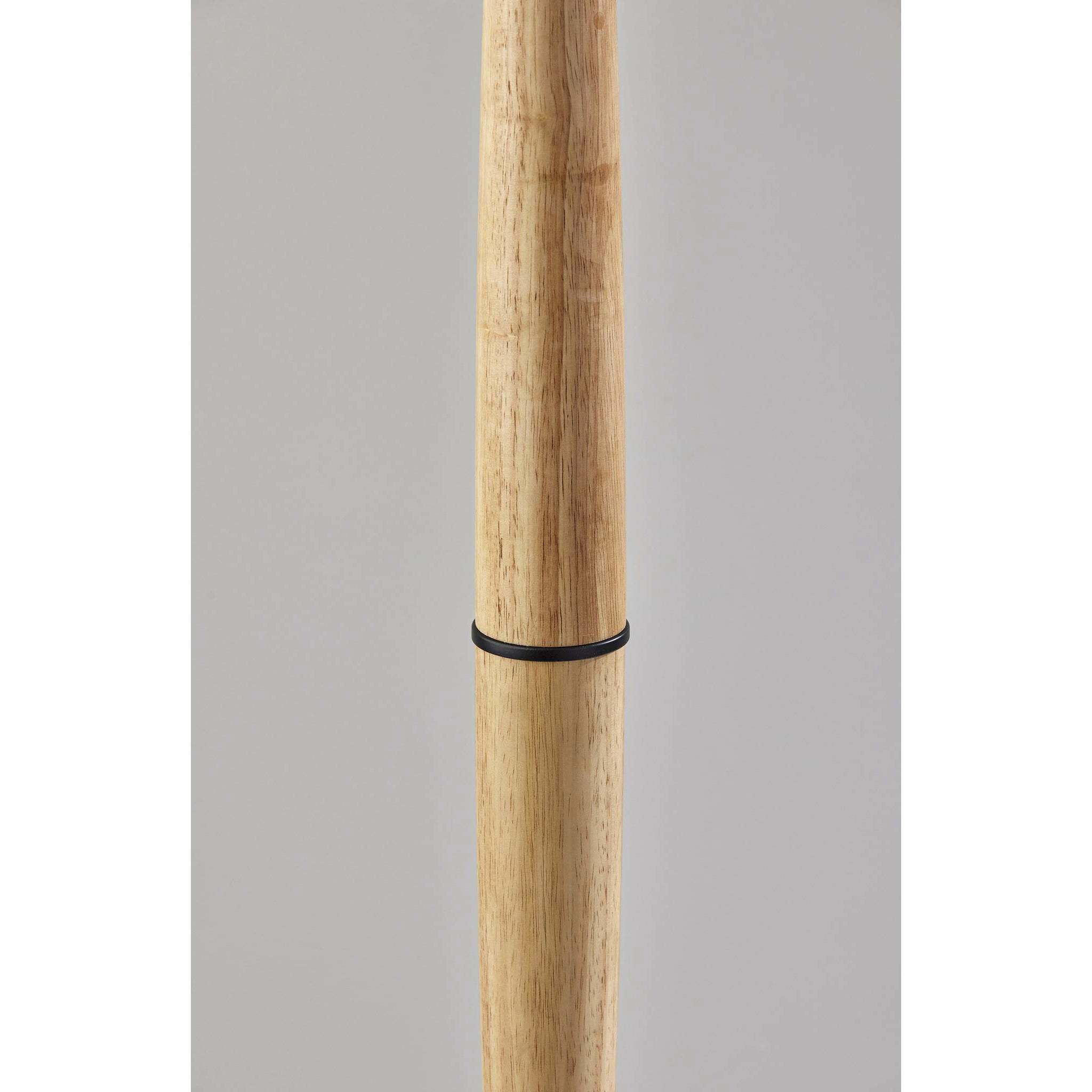 Cayman 63 inch 150.00 watt Black / Natural Wood Floor Lamp Portable Light