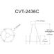 Corvette LED 24 inch Matte Black Chandelier Ceiling Light