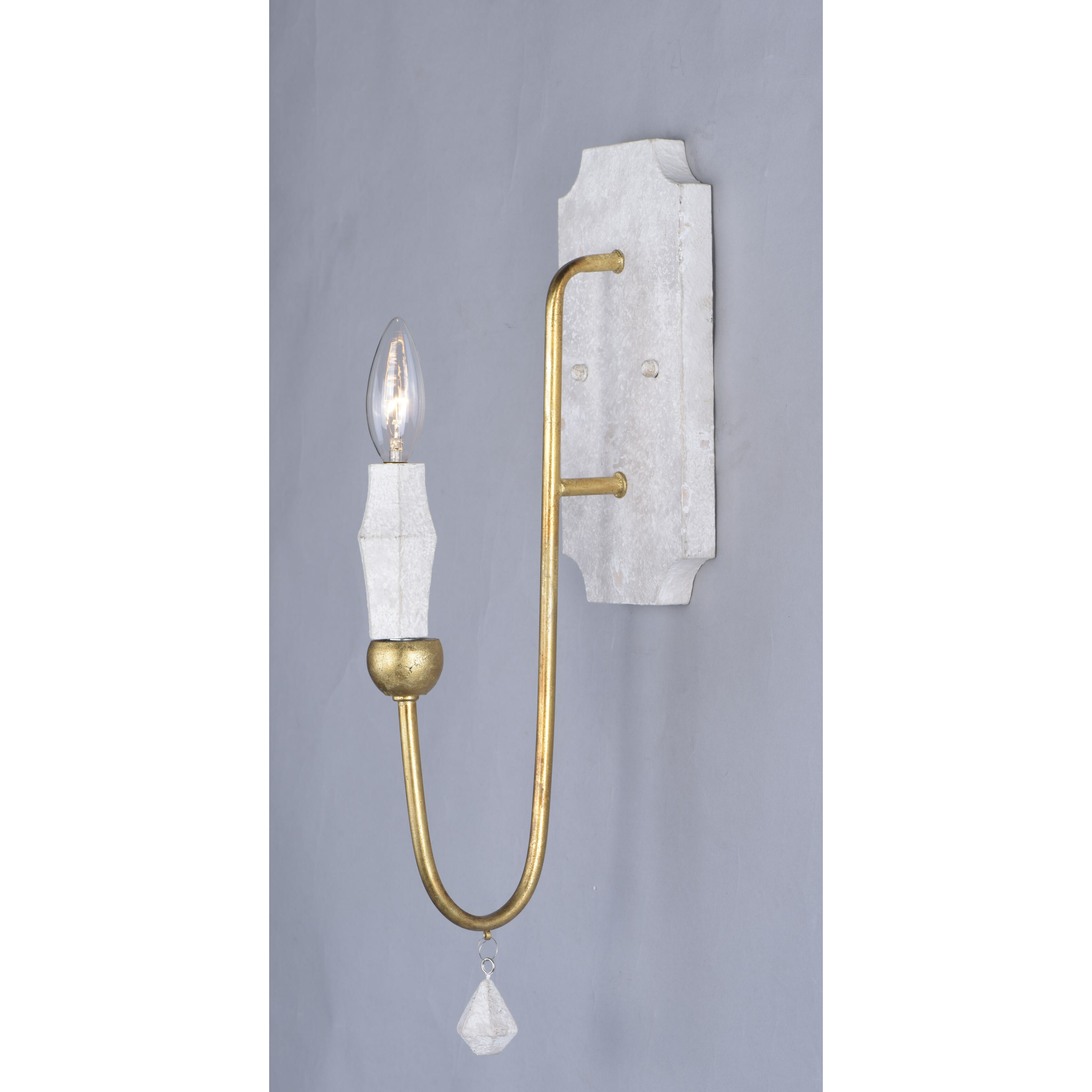 Claymore 1 Light 5 inch Claystone/Gold Leaf Chandelier Ceiling Light