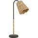 Annabelle 23.25 inch 7.00 watt Natural and Mole Black Desk Lamp Portable Light, Suzanne Duin Collection
