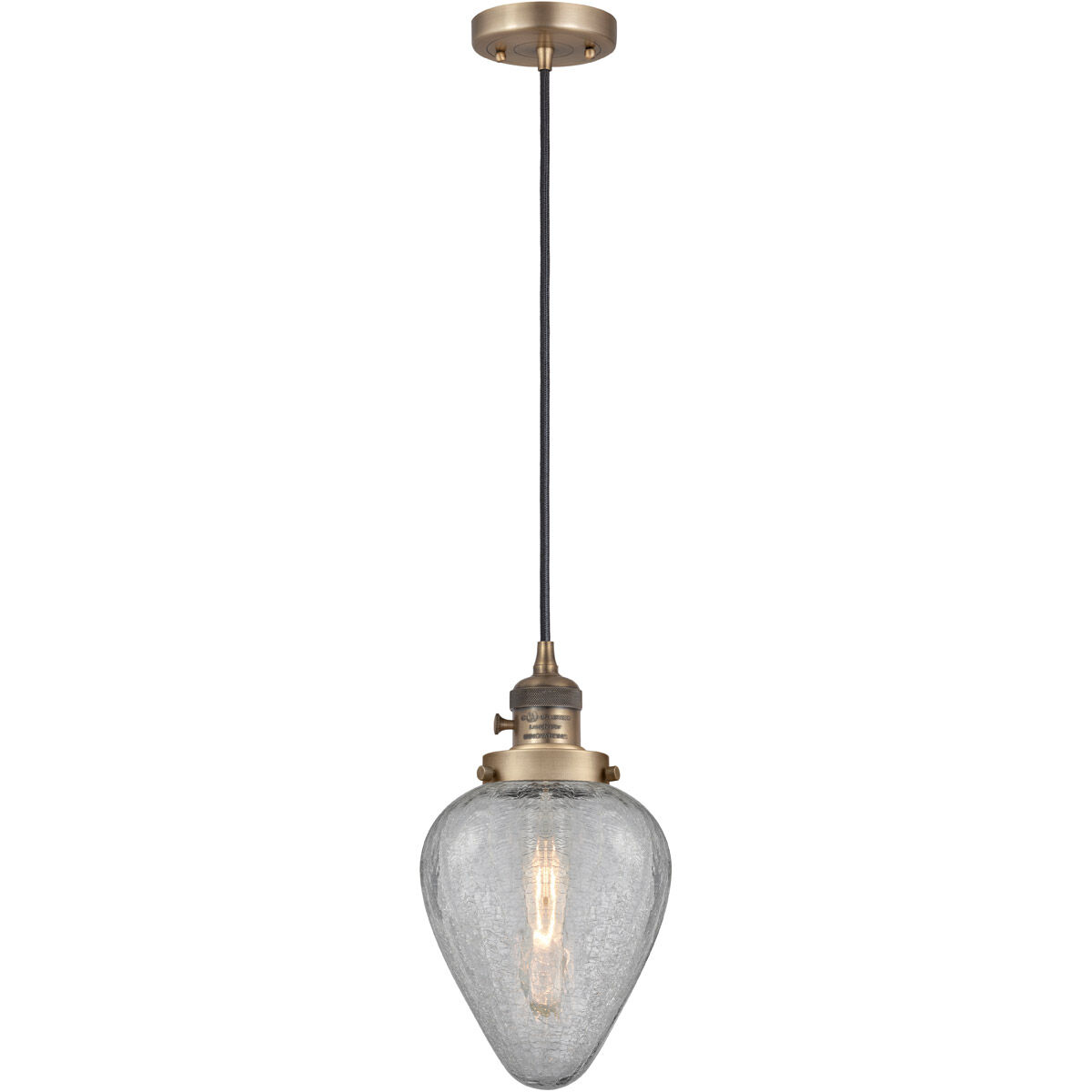 Franklin Restoration Geneseo 1 Light 7 inch Brushed Brass Mini Pendant Ceiling Light