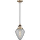 Franklin Restoration Geneseo 1 Light 7 inch Brushed Brass Mini Pendant Ceiling Light