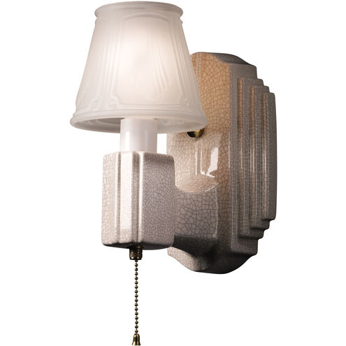 American Classics Deco Rectangle 1 Light 5 inch Polished Brass with Celadon Green Crackle Wall Sconce Wall Light