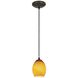 Brandy FireBird 1 Light 6 inch Oil Rubbed Bronze Pendant Ceiling Light in Amber Firebird, Cord