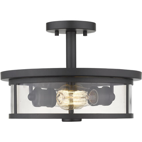 Savannah 2 Light 13.75 inch Bronze Semi Flush Mount Ceiling Light