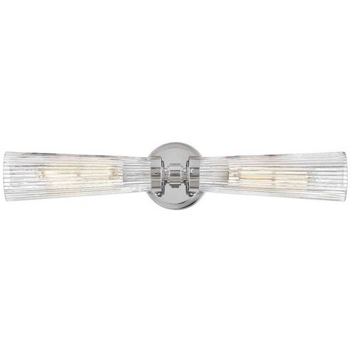 Jude 2 Light 24 inch Polished Nickel Bath Light Wall Light