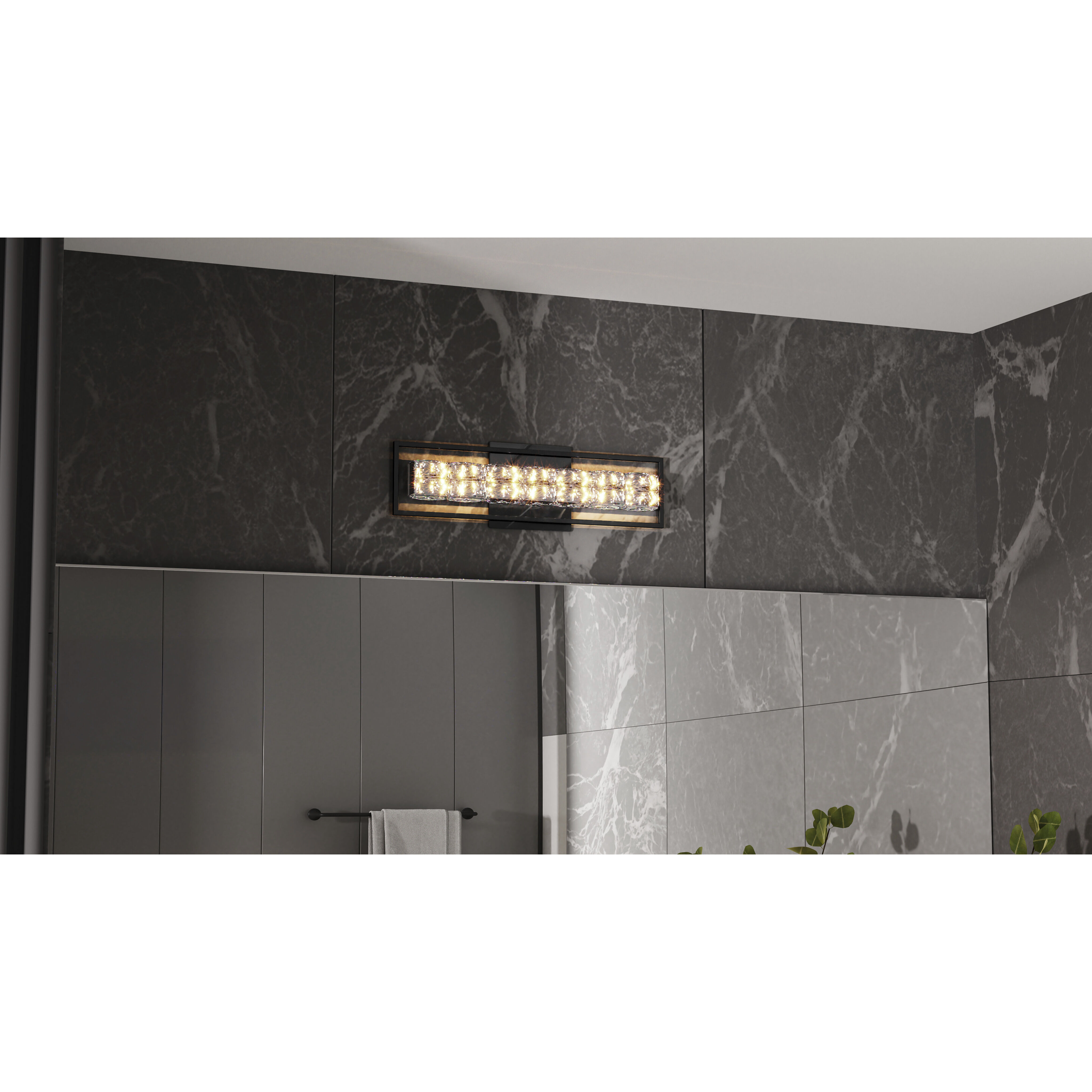 Dazzle LED 24 inch Matte Black Bath Light Wall Light, Medium