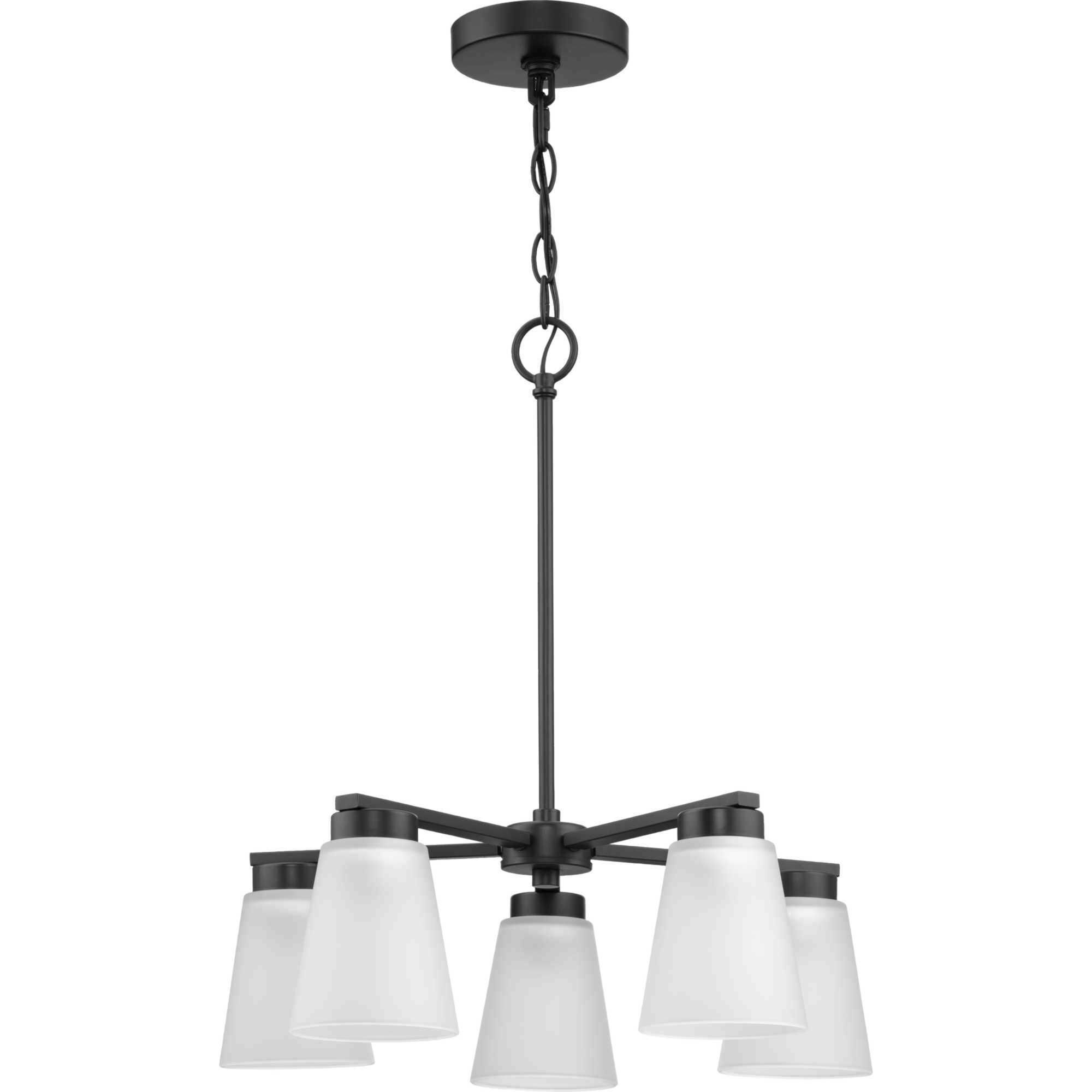 Tanner 5 Light 20.5 inch Matte Black Chandelier Ceiling Light