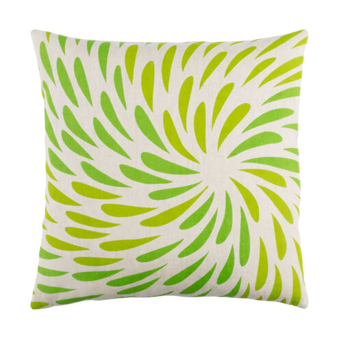 Eye Of The Storm 20 X 20 inch Grass Green and Lime Throw Pillow