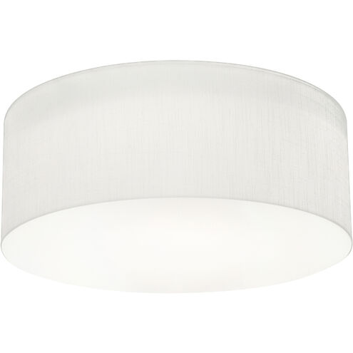Anton 2 Light 12 inch Linen White Flush Mount Ceiling Light