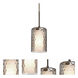Esa 1 Light Bronze Pendant Ceiling Light in Incandescent, Smoke Glass