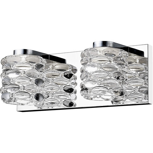 Dawson LED 12.6 inch Chrome Vanity Wall Light in 4.4