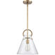 Gabby 1 Light 11 inch Brass Mini Pendant Ceiling Light