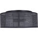 Bellamy 3 Light 16.25 inch Black Flush Mount Ceiling Light in Black Faux Rattan