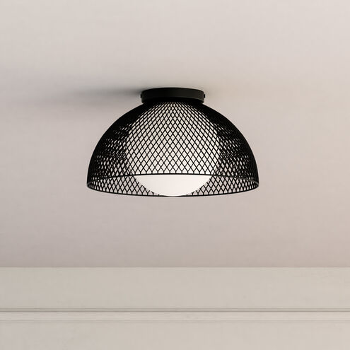 Alora Mood Haven 1 Light 12.63 inch Matte Black Flush Mount Ceiling Light