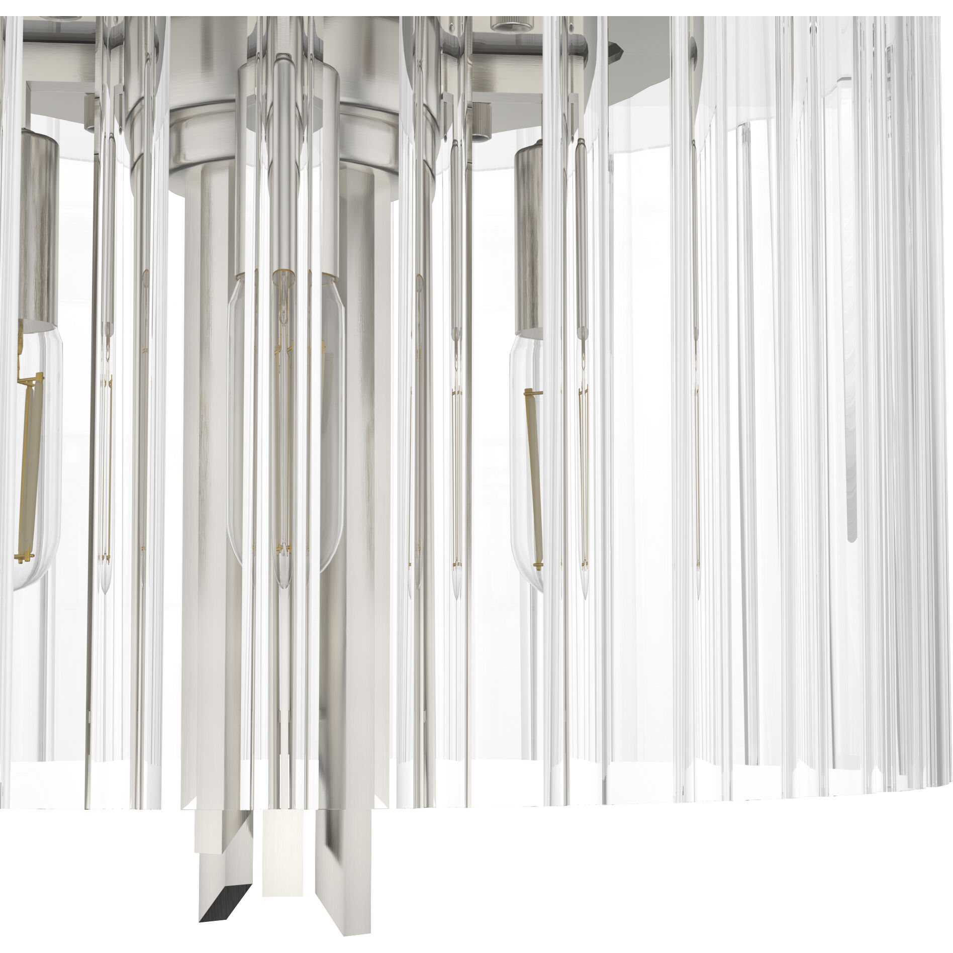 Gatz 4 Light 9.75 inch Brushed Nickel Flush Mount Ceiling Light