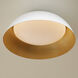 Lucci 1 Light 18 inch White/Industrial Brass Flush Mount Ceiling Light